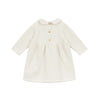 arsene & les pipelettes baby ribbed dress ecru