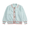 bobo choses open work cardigan light blue