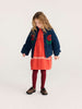 bobo choses stamp bloom cardigan navy blue