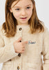 arsene & les pipelettes sherpa cardigan beige