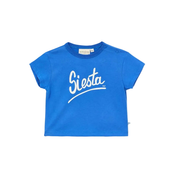 arsene & les pipelettes siesta baby t-shirt cobalt blue