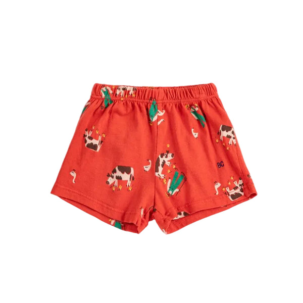 bobo choses farm adventure all over baby shorts red
