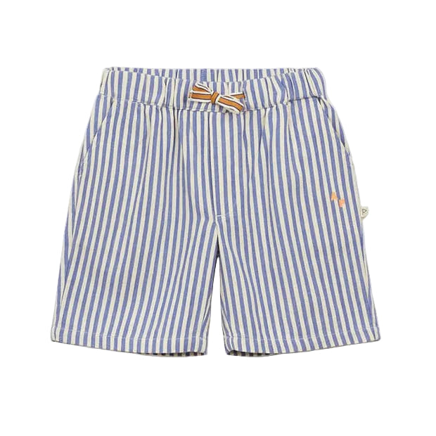 arsene & les pipelettes striped bermuda shorts cobalt