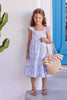 tartine et chocolat floral eyelet dress blue