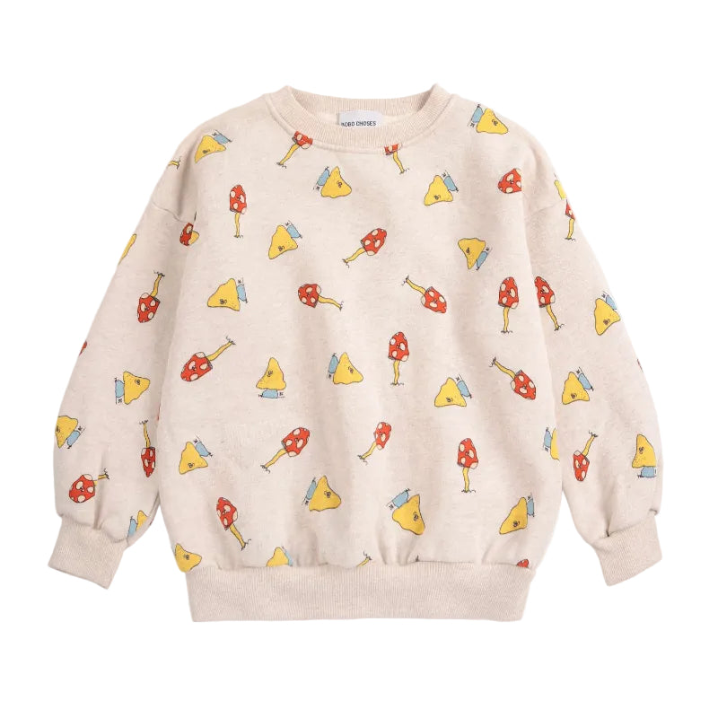 bobo choses mush monster duo all over sweatshirt off white