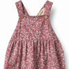 wheat liz baby overall grape flowers