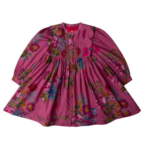 oilily douce botanique dress red violet