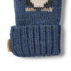 wheat towsi jaquard mittens blue