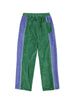 bobo choses color block velour jogging pants green