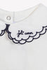 tartine et chocolat embroidered collar baby body white