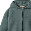 wheat jacquard martinus fleece baby jacket dark green