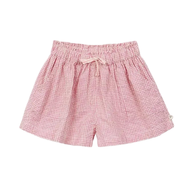 arsene & les pipelettes vichy shorts rose