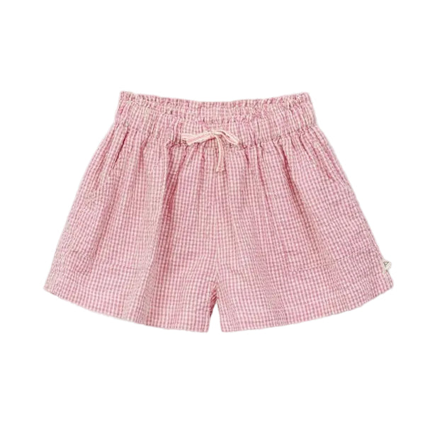 arsene & les pipelettes vichy shorts rose