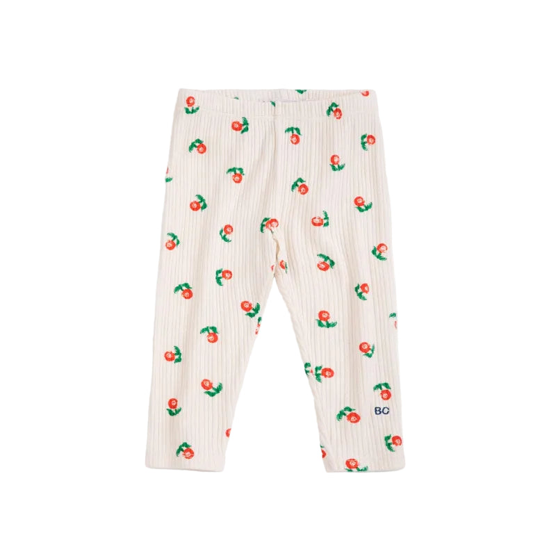 bobo choses stamp bloom all over baby legging off white