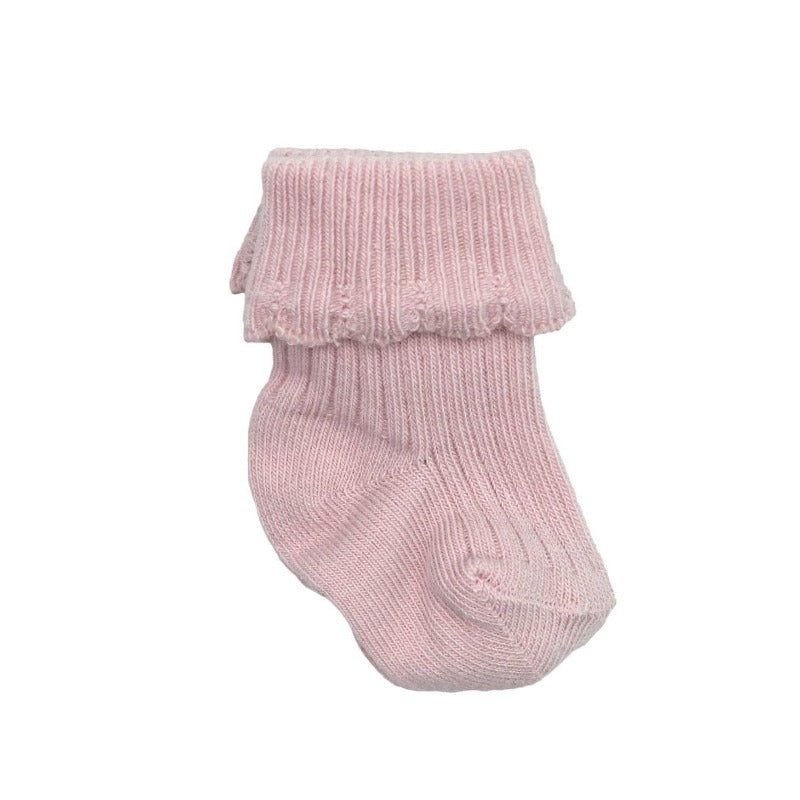 carlomagno newborn baby sock soft pink