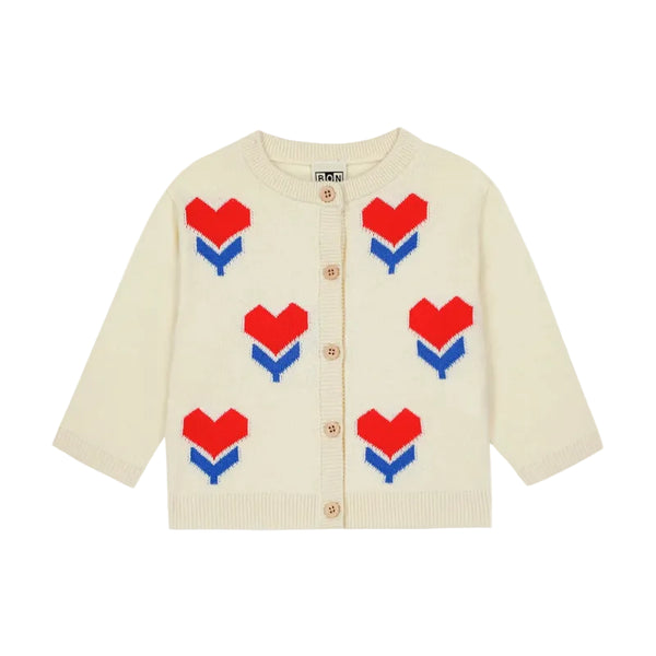 bonton nina baby cardigan ecru
