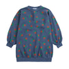 bobo choses stamp bloom all over sweatshirt dress navy blue