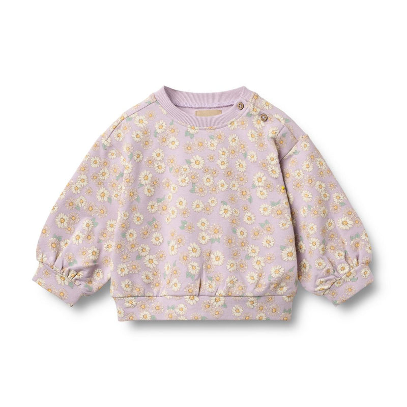 wheat lia sweatshirt lavender daisies