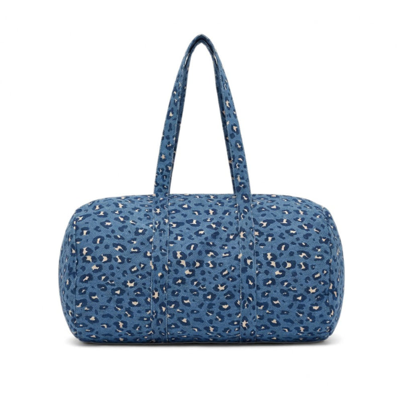 louis louise pom pom duffle bag blue