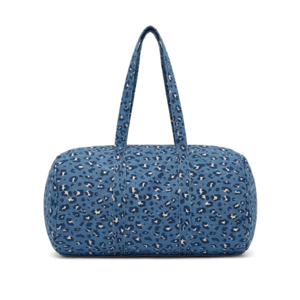 louis louise pom pom duffle bag blue