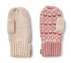 wheat haansi jaquard mittens rose