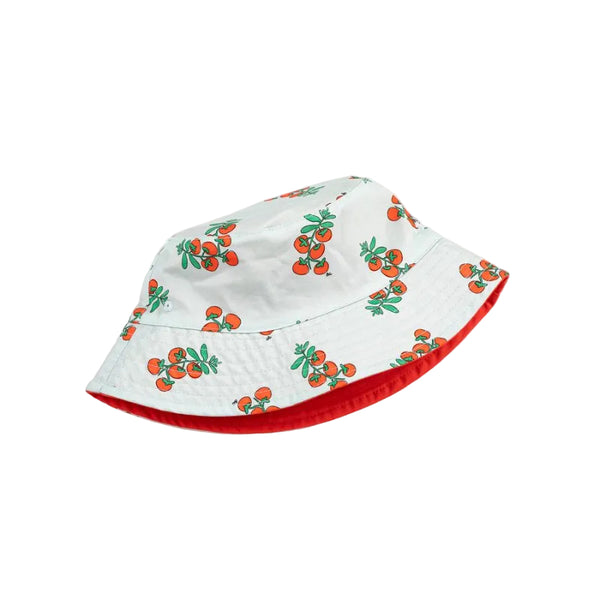 bobo choses juicy tomatoes all over reversible baby hat blue