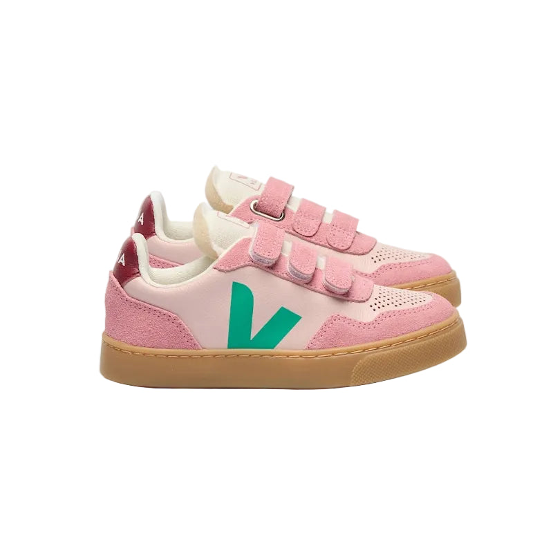 veja small v-90 velcro leather sneakers petale mary