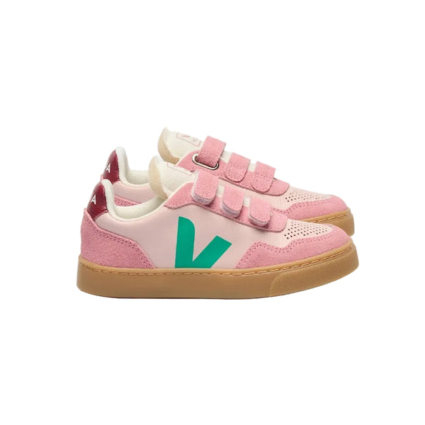 veja small v-90 velcro leather sneakers petale mary