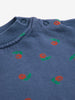bobo choses stamp bloom all over baby sweatshirt navy blue
