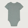 gray label baby short sleeve onesie blue grey/cream