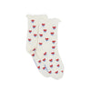 bonton mini hearts socks ecru