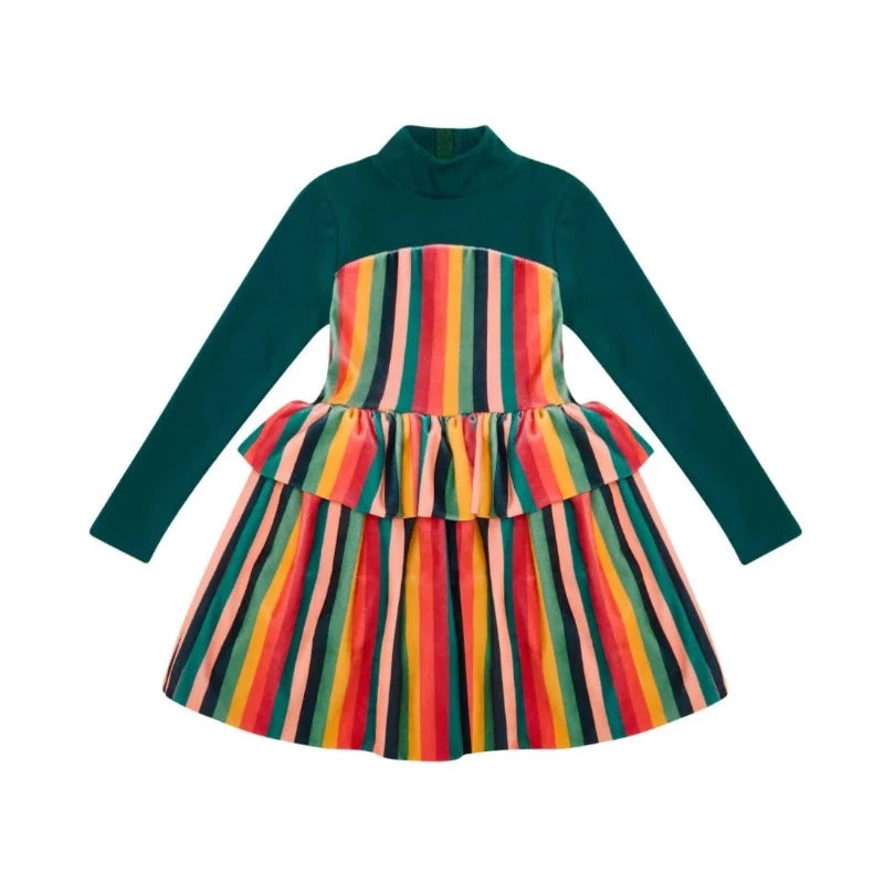 the middle daughter twofold dress multi-stripe