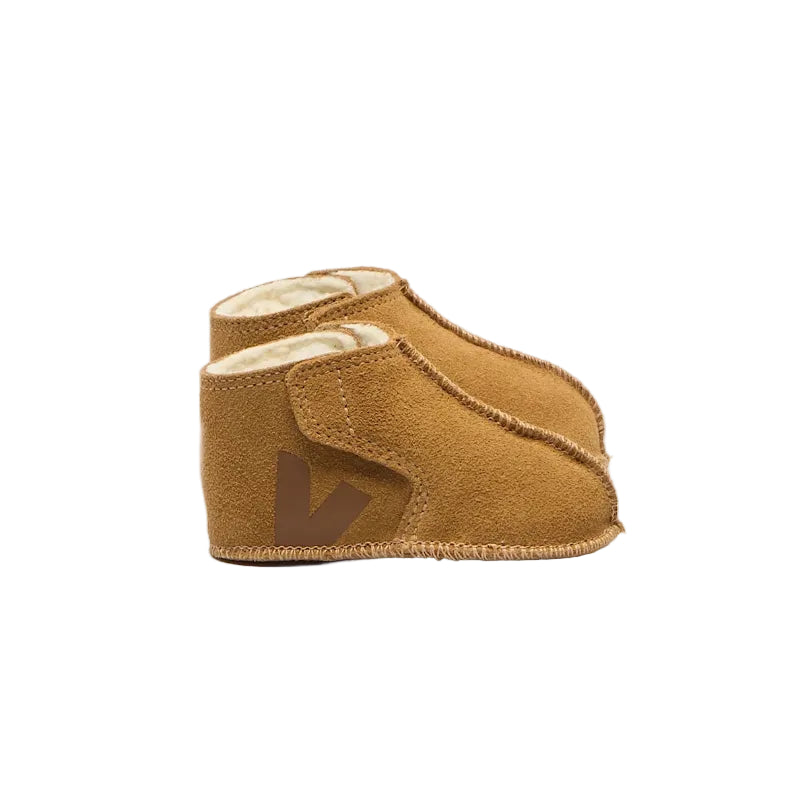 veja orso baby suede booties camel cognac