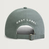 gray label baseball cap blue grey