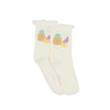 bonton fruits socks ecru