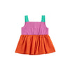 bobo choses pixel daisy colorblock baby dress multicolor