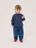 bobo choses stamp bloom all over baby sweatshirt navy blue