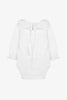 tartine et chocolat ruffle collar baby body white