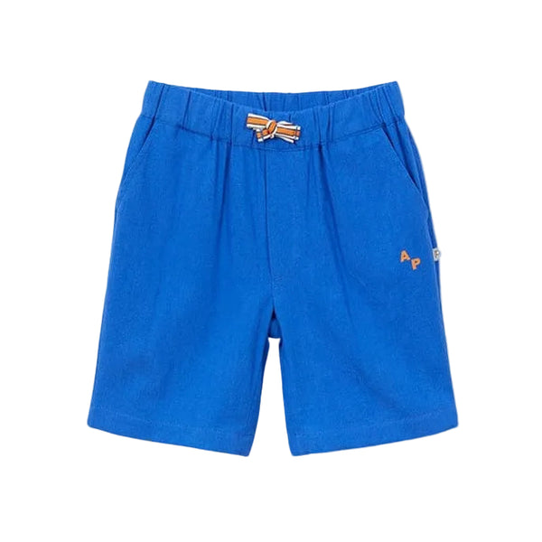 arsene & les pipelettes rustic bermuda shorts cobalt