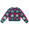 oilily vie heart cardigan deep teal
