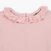 bonton miel ruffle collar baby t-shirt rose blossom