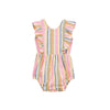 arsene & les pipelettes bayaderes striped baby romper multicolor