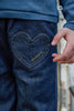 bonton couer jeans dark blue denim