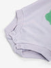 bobo choses stamp bloom fleece baby body lavender