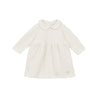 arsene & les pipelettes baby ribbed dress ecru