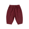 bobo choses curious owl corduroy baby pants burgundy