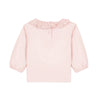 bonton piris ruffle collar baby t-shirt rose