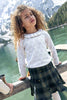 bonton milou heart sweater ecru
