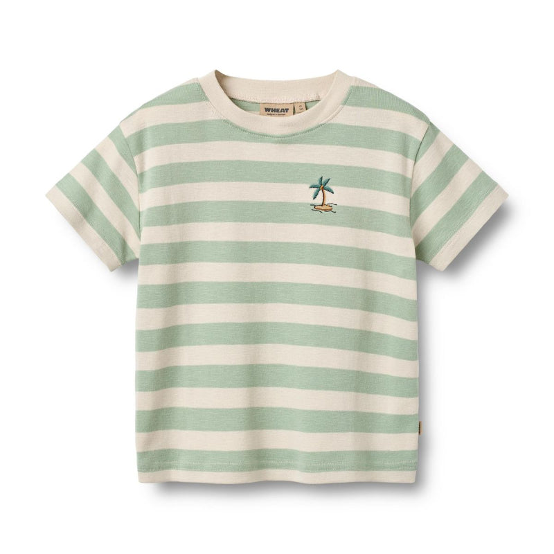 wheat liam t-shirt mint stripe