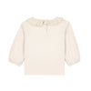 bonton piris ruffle collar baby t-shirt milk